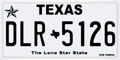 TX license plate DLR5126
