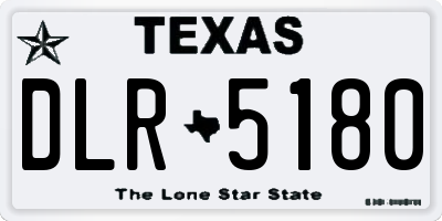 TX license plate DLR5180