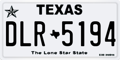 TX license plate DLR5194