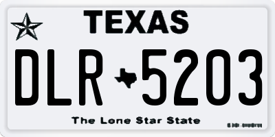 TX license plate DLR5203