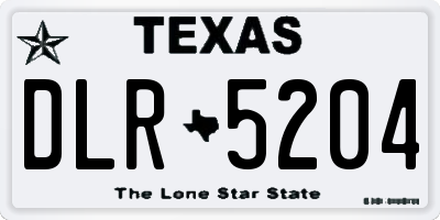 TX license plate DLR5204