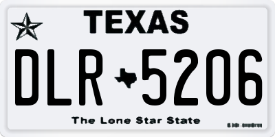 TX license plate DLR5206