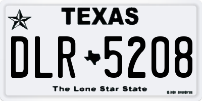 TX license plate DLR5208