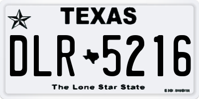 TX license plate DLR5216