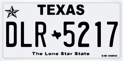 TX license plate DLR5217
