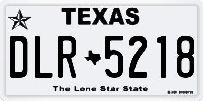 TX license plate DLR5218