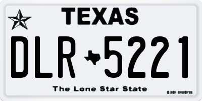 TX license plate DLR5221