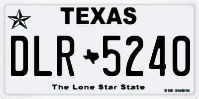 TX license plate DLR5240