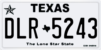 TX license plate DLR5243