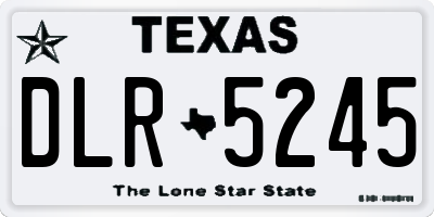 TX license plate DLR5245
