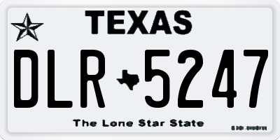 TX license plate DLR5247