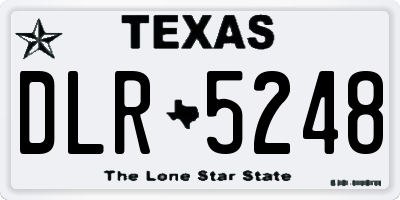 TX license plate DLR5248