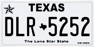 TX license plate DLR5252