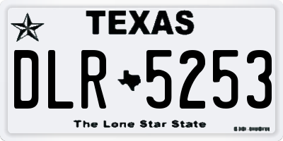 TX license plate DLR5253