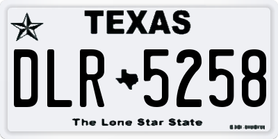 TX license plate DLR5258
