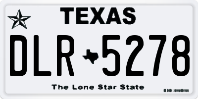 TX license plate DLR5278
