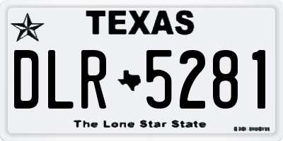 TX license plate DLR5281