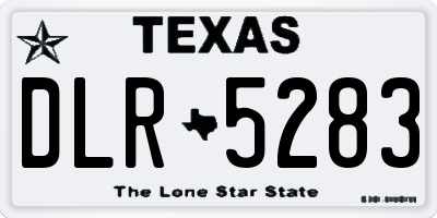 TX license plate DLR5283