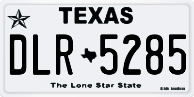 TX license plate DLR5285