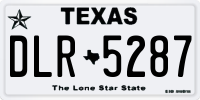 TX license plate DLR5287