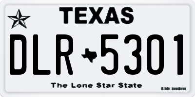 TX license plate DLR5301