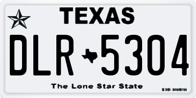 TX license plate DLR5304