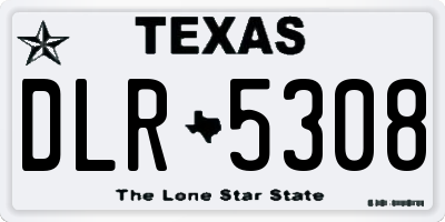 TX license plate DLR5308