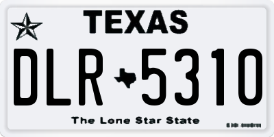 TX license plate DLR5310