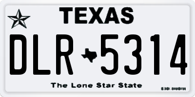 TX license plate DLR5314