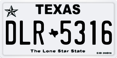 TX license plate DLR5316