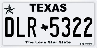 TX license plate DLR5322