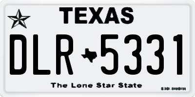 TX license plate DLR5331