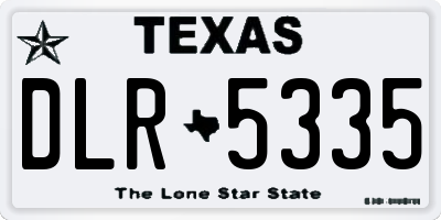 TX license plate DLR5335