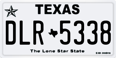 TX license plate DLR5338