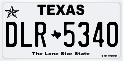 TX license plate DLR5340