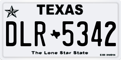 TX license plate DLR5342