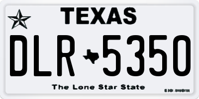 TX license plate DLR5350