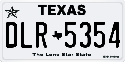 TX license plate DLR5354