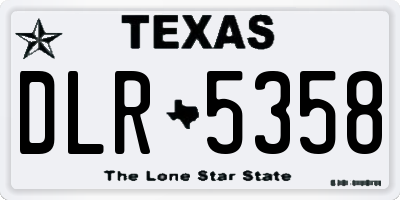 TX license plate DLR5358