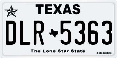 TX license plate DLR5363