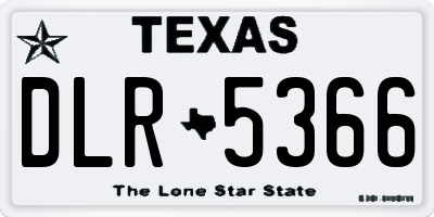 TX license plate DLR5366
