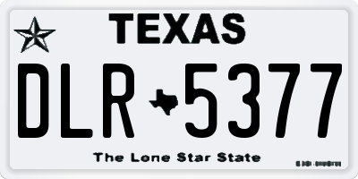 TX license plate DLR5377