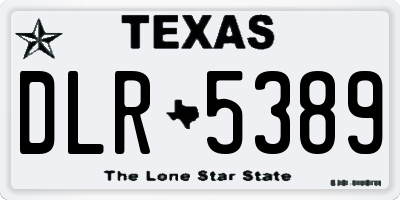 TX license plate DLR5389