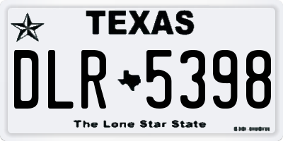 TX license plate DLR5398
