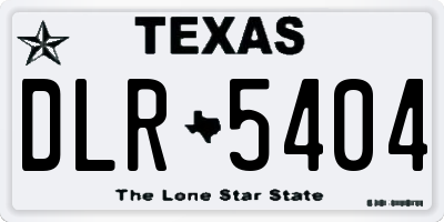 TX license plate DLR5404
