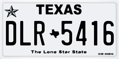 TX license plate DLR5416