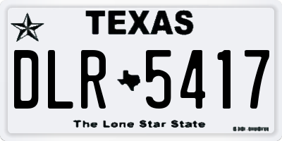 TX license plate DLR5417