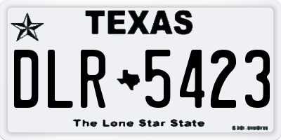 TX license plate DLR5423