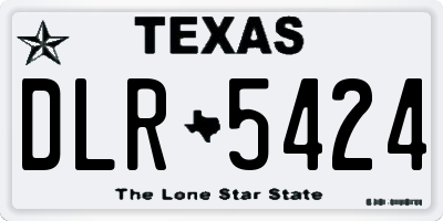 TX license plate DLR5424