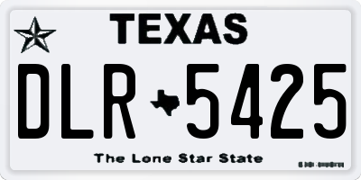 TX license plate DLR5425